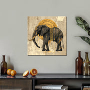 Elefant in Sepia-Kunst