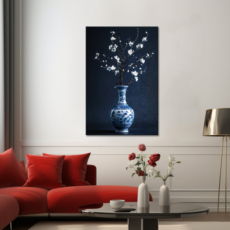 Blaue Kunstvase