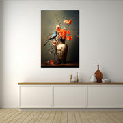 Vase-Blume-Vogel