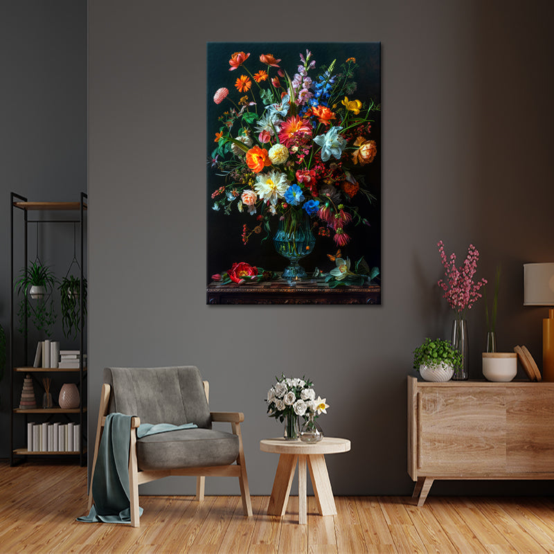 Vintage Vase mit Blumen III