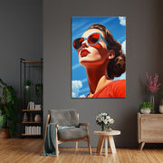 Frau mit Sonnenbrille