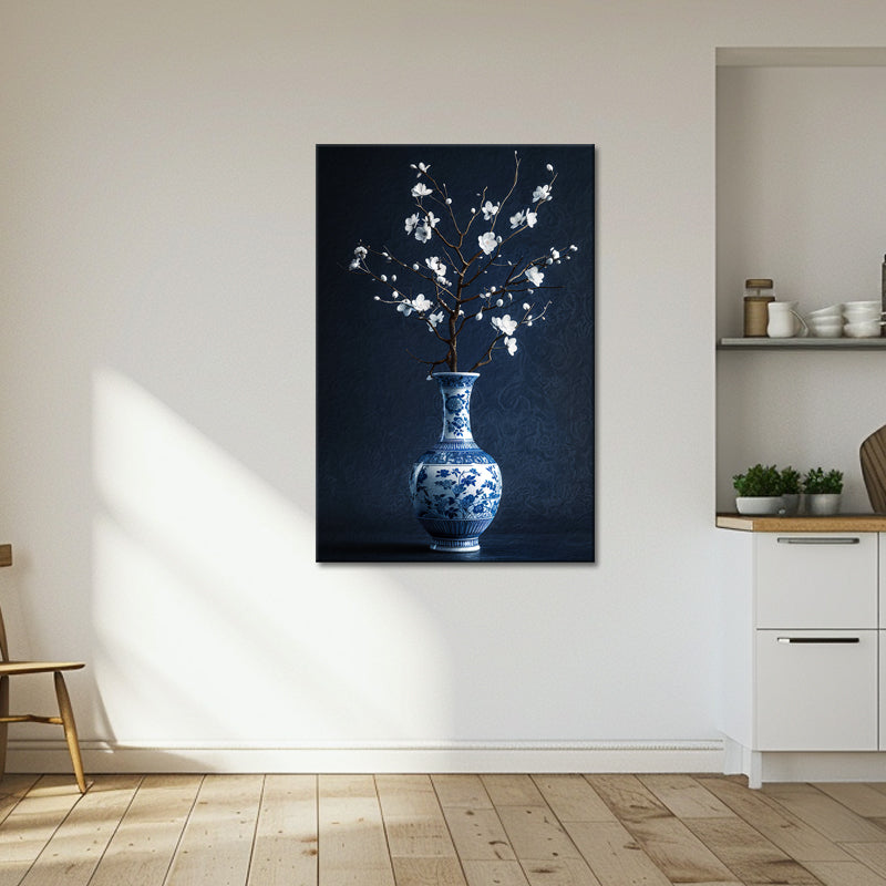 Blaue Kunstvase