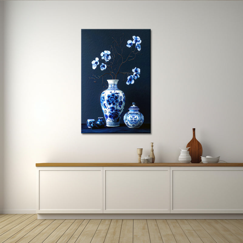 Blauwe Vase Gemälde