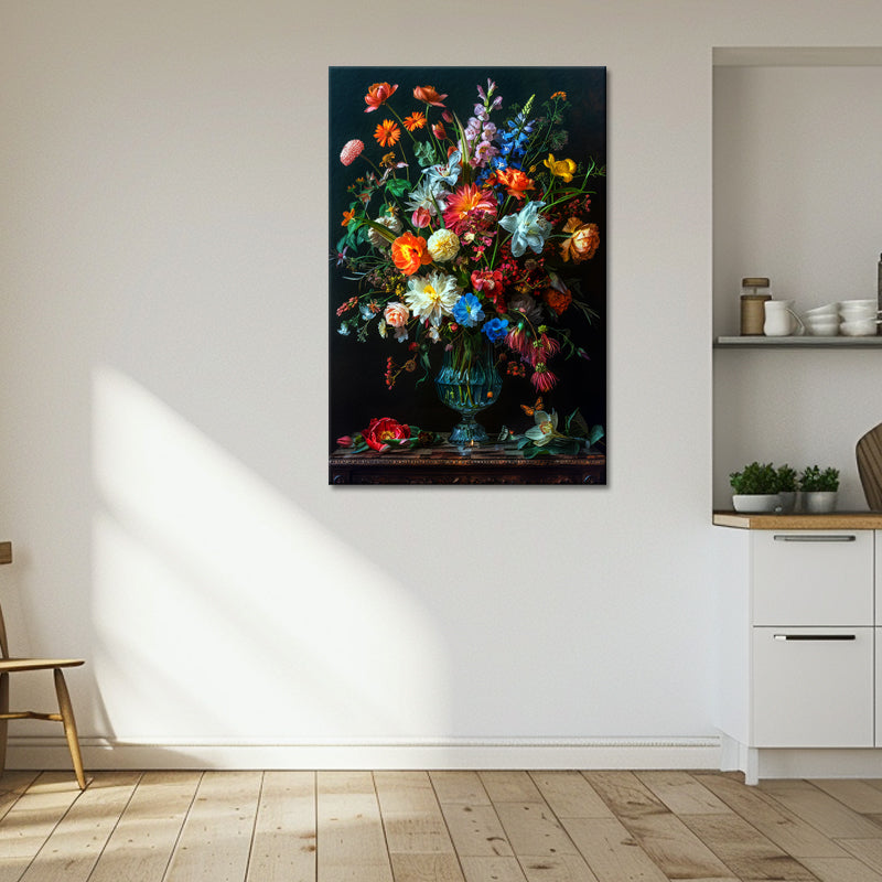 Vintage Vase mit Blumen III