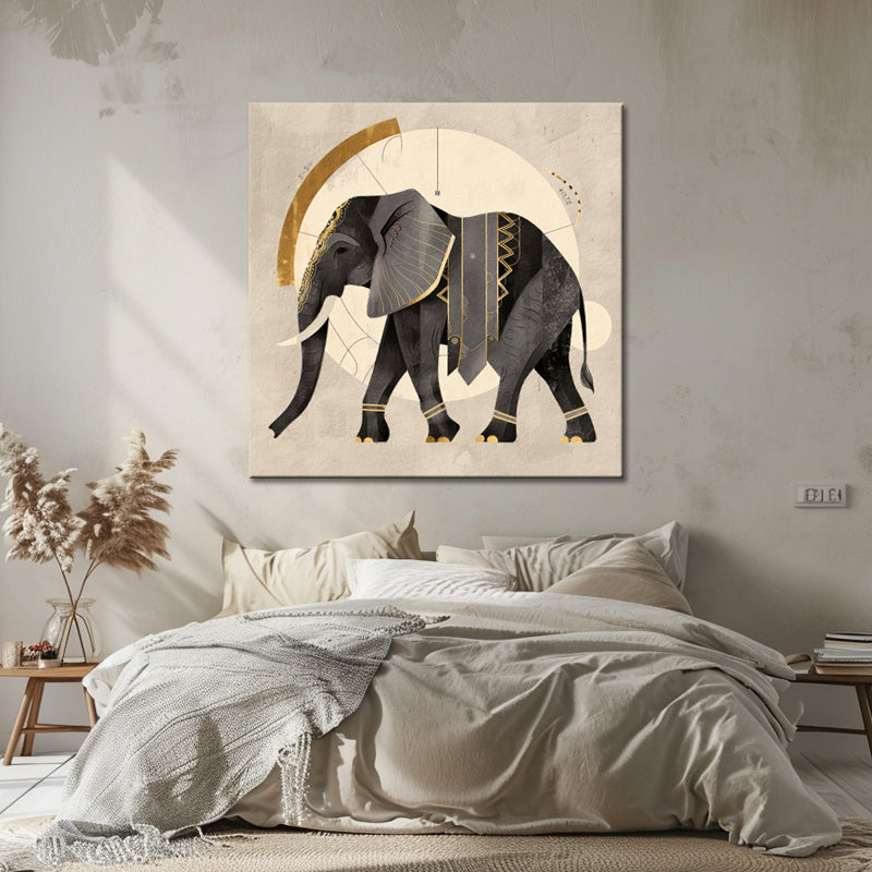 Gemälde Elefant in Sepia