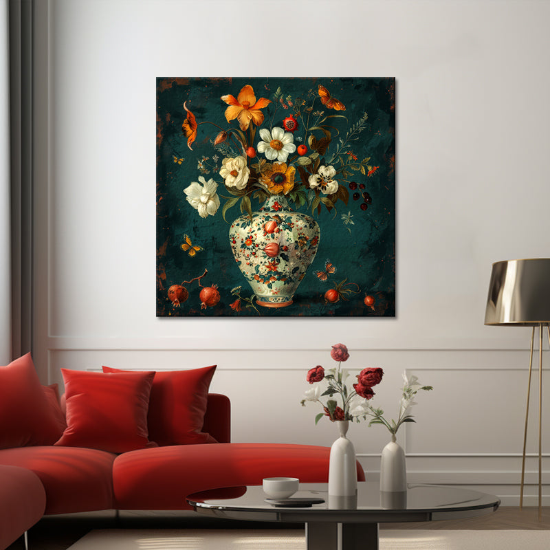 Große Vase mit Blumen
