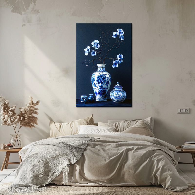 Blauwe Vase Gemälde
