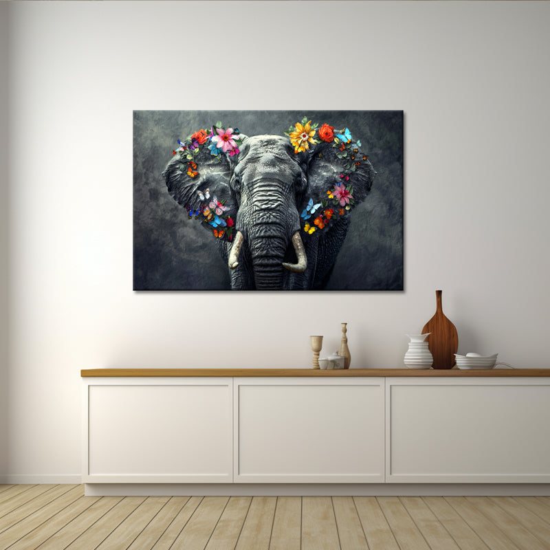 Elefant mit Blumen