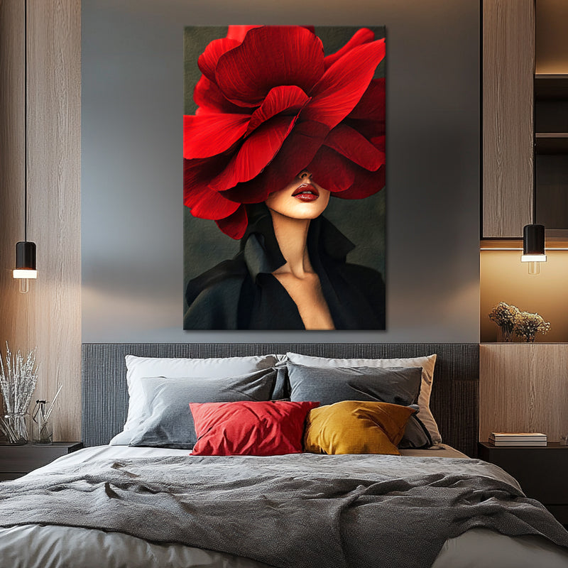 Dame mit Klatschmohn