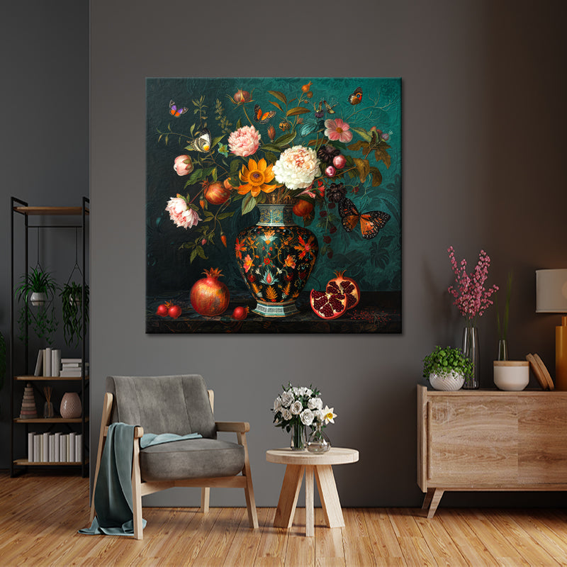 Vintage-Vase mit Blumen