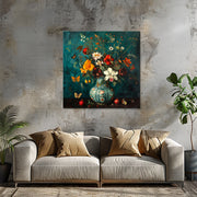 Vintage Vase mit Blumen II