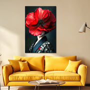 Dame mit Klatschmohn I