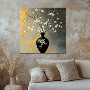 Art Vase mit Blumen