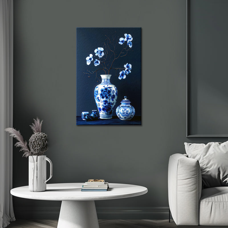 Blauwe Vase Gemälde