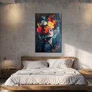 Gemälde Frau Blumen