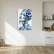 Dame in Delfter Blau