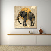 Elefant in Sepia-Kunst