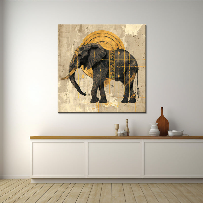 Elefant in Sepia-Kunst