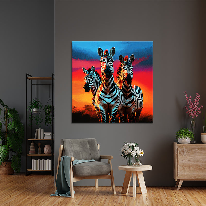Drei Zebras