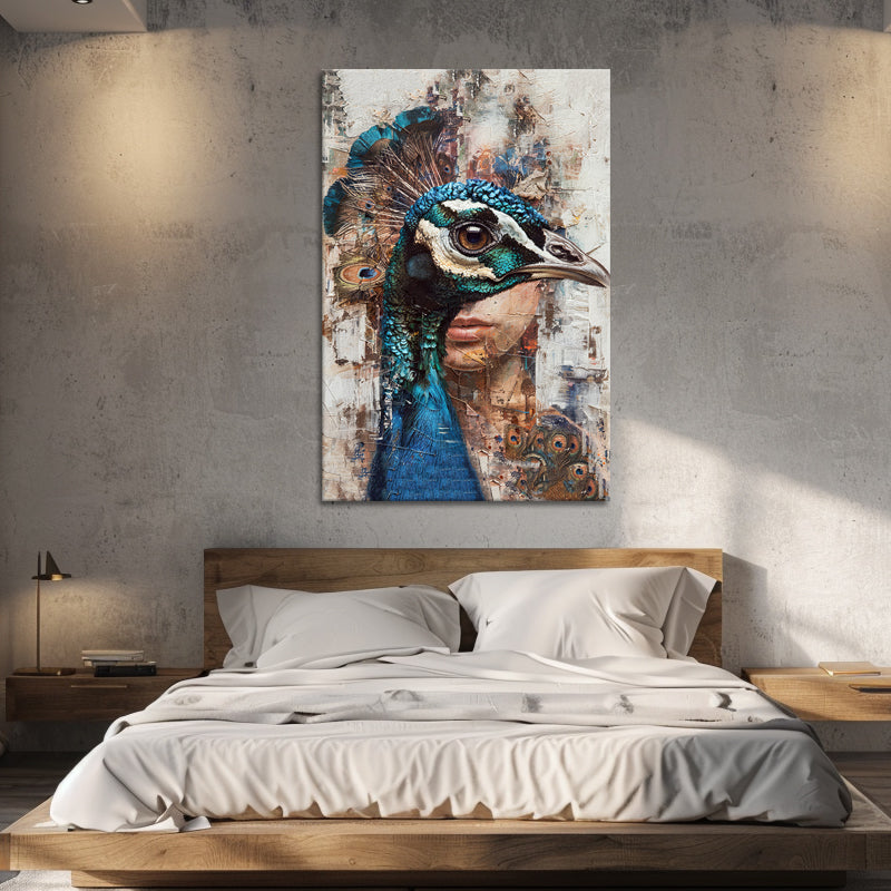 Pfau mit Weibchen