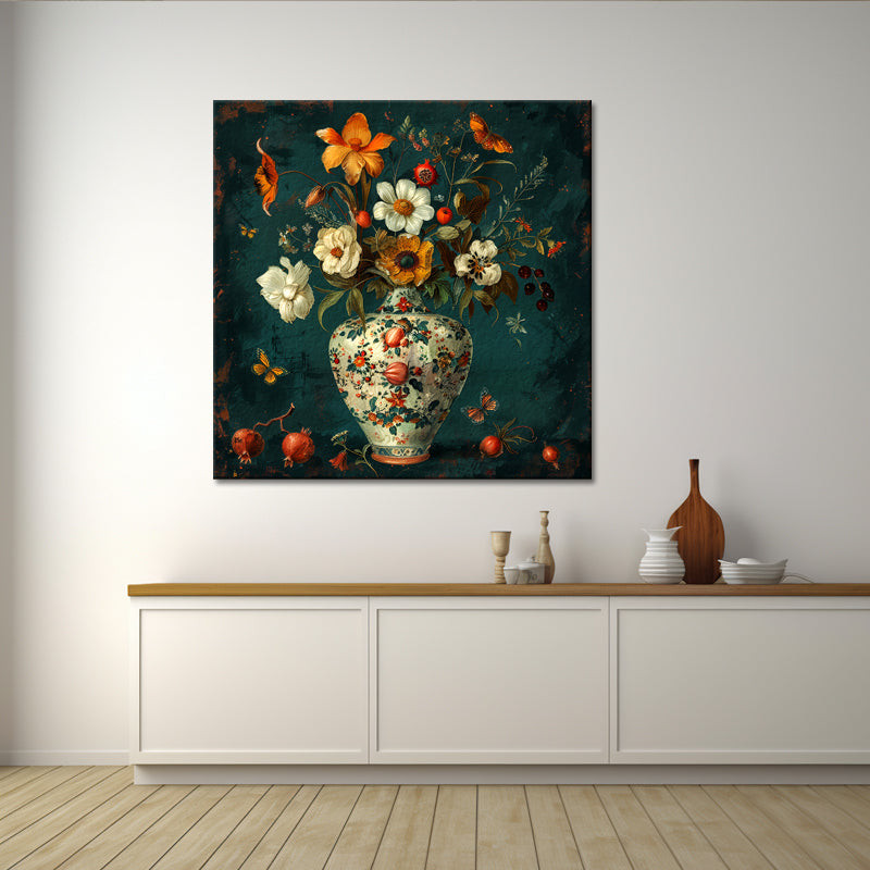Große Vase mit Blumen