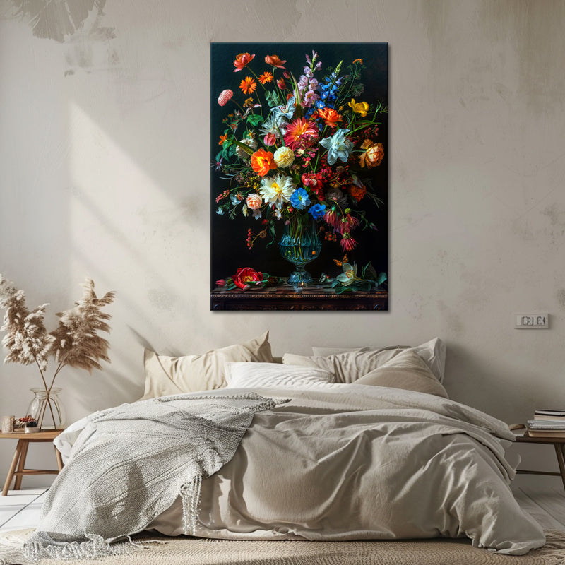 Vintage Vase mit Blumen III