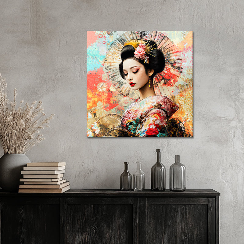Frau im traditionellen Kimono