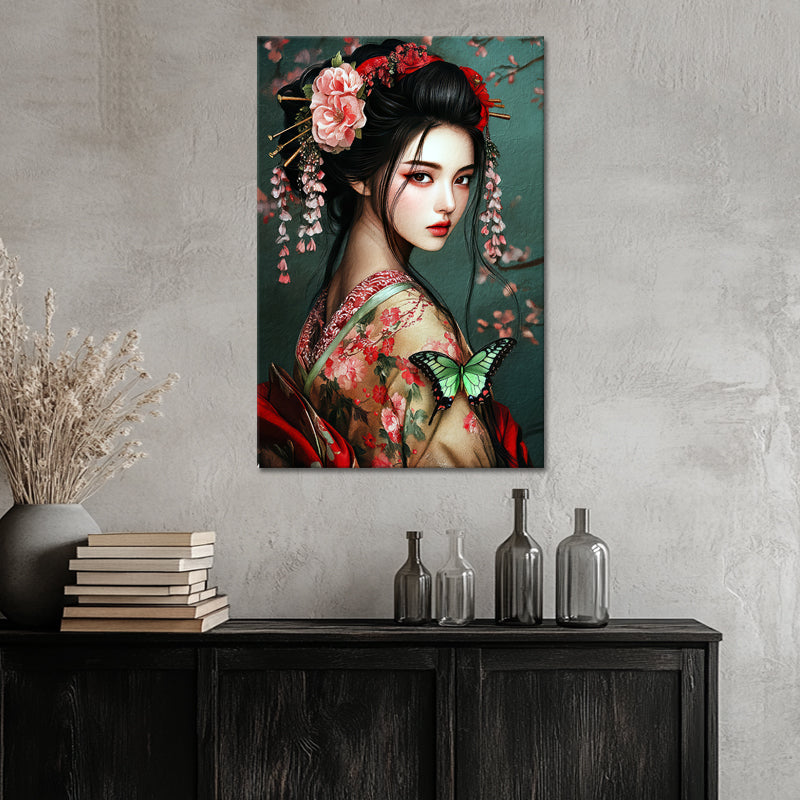Geisha in traditioneller Kleidung