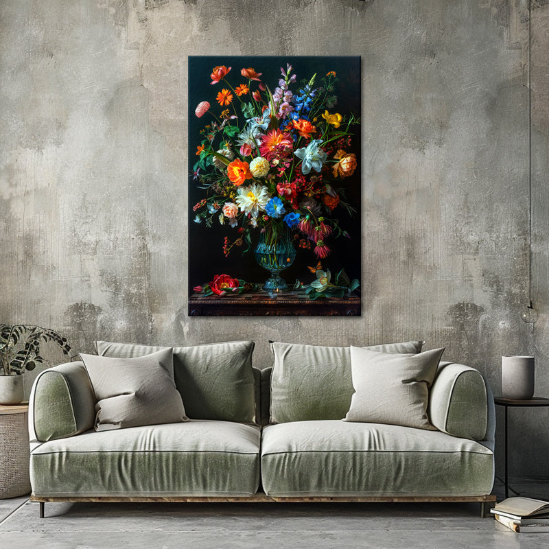 Vintage Vase mit Blumen III