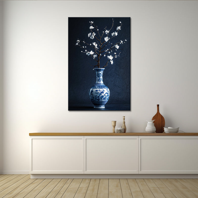 Blaue Kunstvase