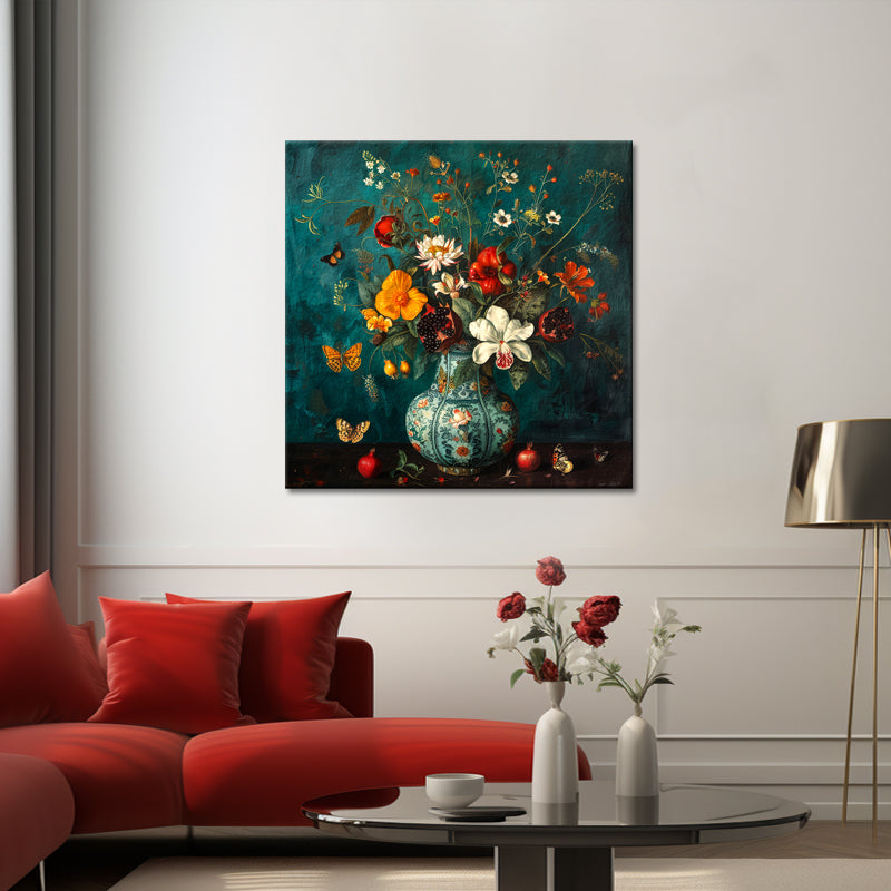 Vintage Vase mit Blumen II