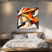 Frau mit orangem Hut VI