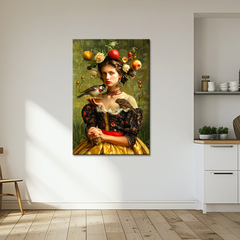 Frau mit Blumen Kunst