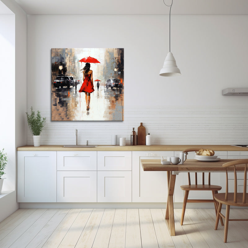 Frau mit Regenschirm II