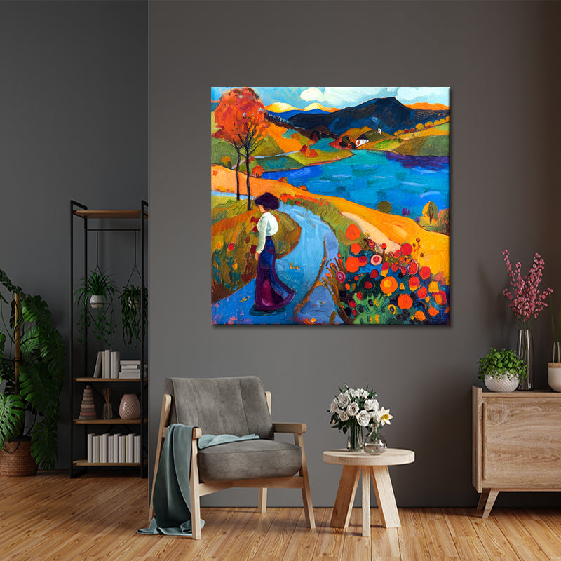 Frau in Landschaft