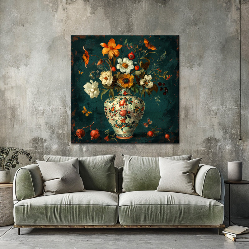 Große Vase mit Blumen