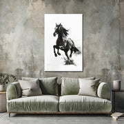 Pferd Schwarz-Weiß-Kunst