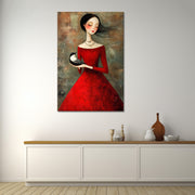 Frau im roten Kleid III
