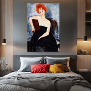 Junge Rothaarige im Abendkleid – Amedeo Modigliani