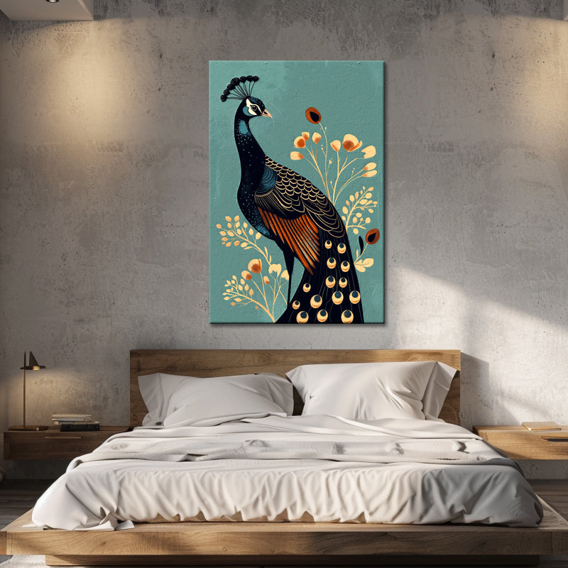 Gemälde der Pfau