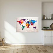 Weltkarte Kunstgemälde