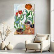 Drei Töpfe mit Tulpen - Monet