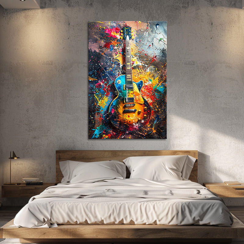 Buntes Gitarrengemälde