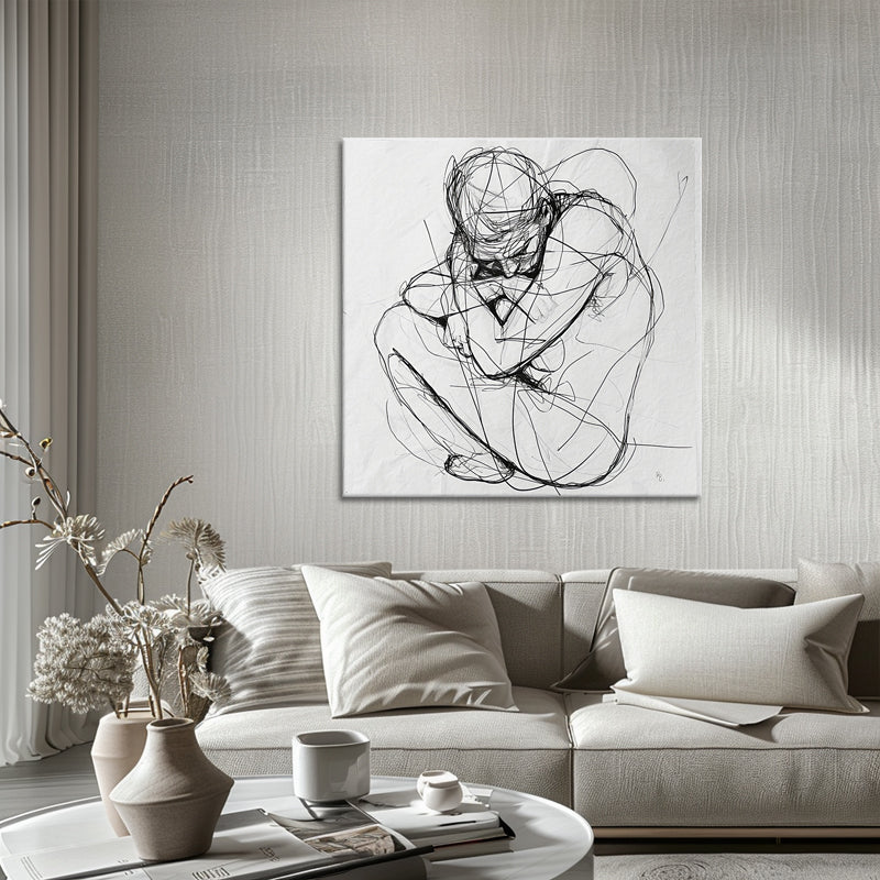 Der Denker auf Leinwand