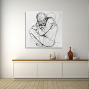 Der Denker auf Leinwand