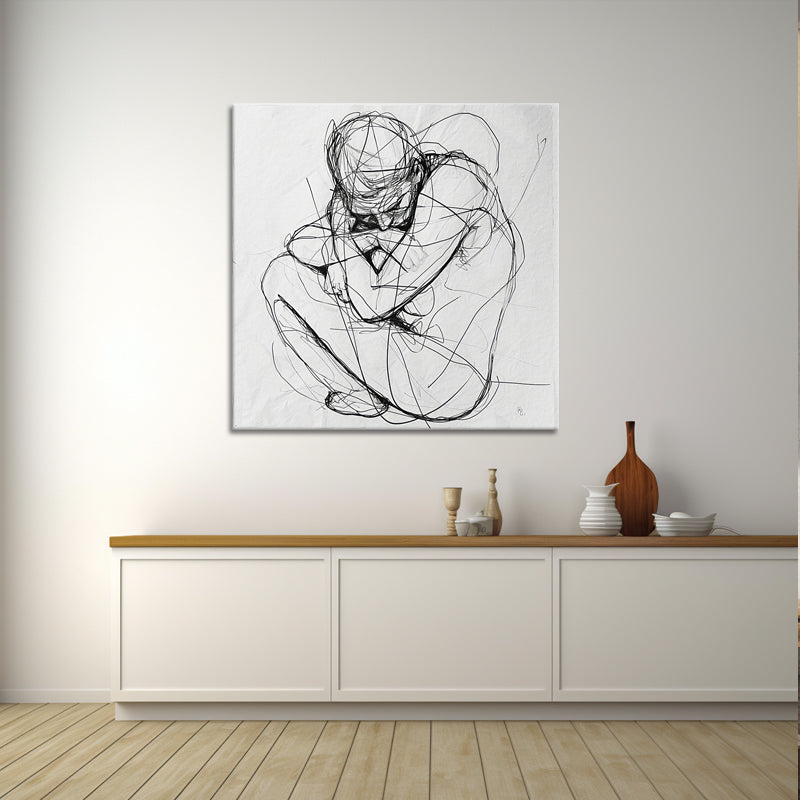 Der Denker auf Leinwand