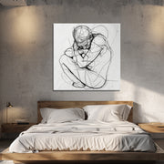 Der Denker auf Leinwand