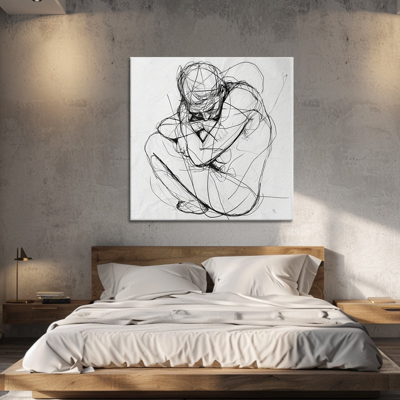 Der Denker auf Leinwand