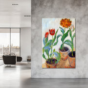 Drei Töpfe mit Tulpen - Monet