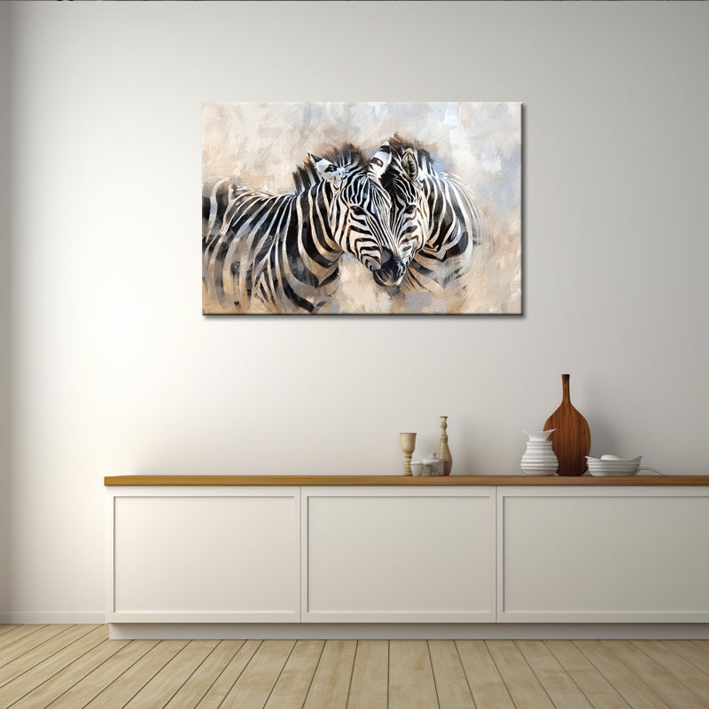 Gemälde Zwei Zebras